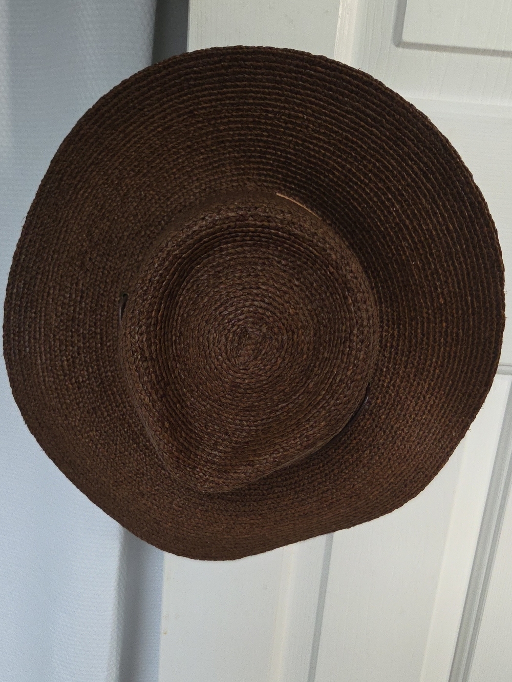 Will + Bear Wide-Brim Straw Sun Hat - Brown Sz Lg